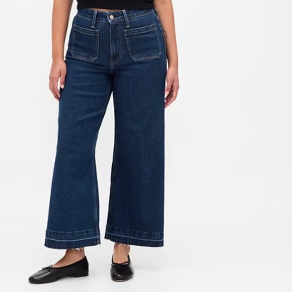 Dark Wash High Waisted Wide Leg Jeans (NWT) - Picture 2 of 2